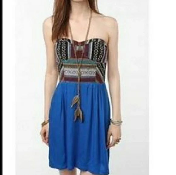 Anthropologie Staring at stars strapless dress - Picture 1 of 8
